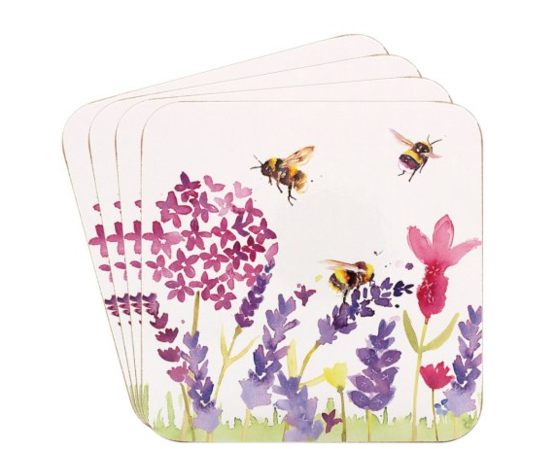 Lavender & Bees Coaster Set of 4