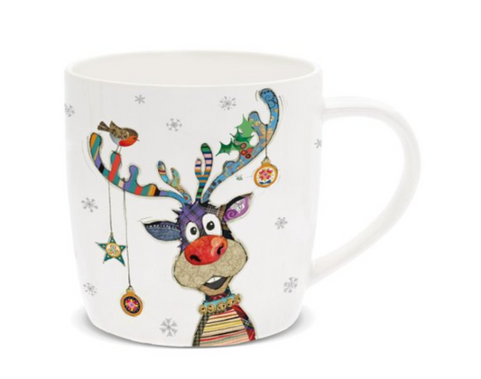 Bug Art Reindeer China Mug