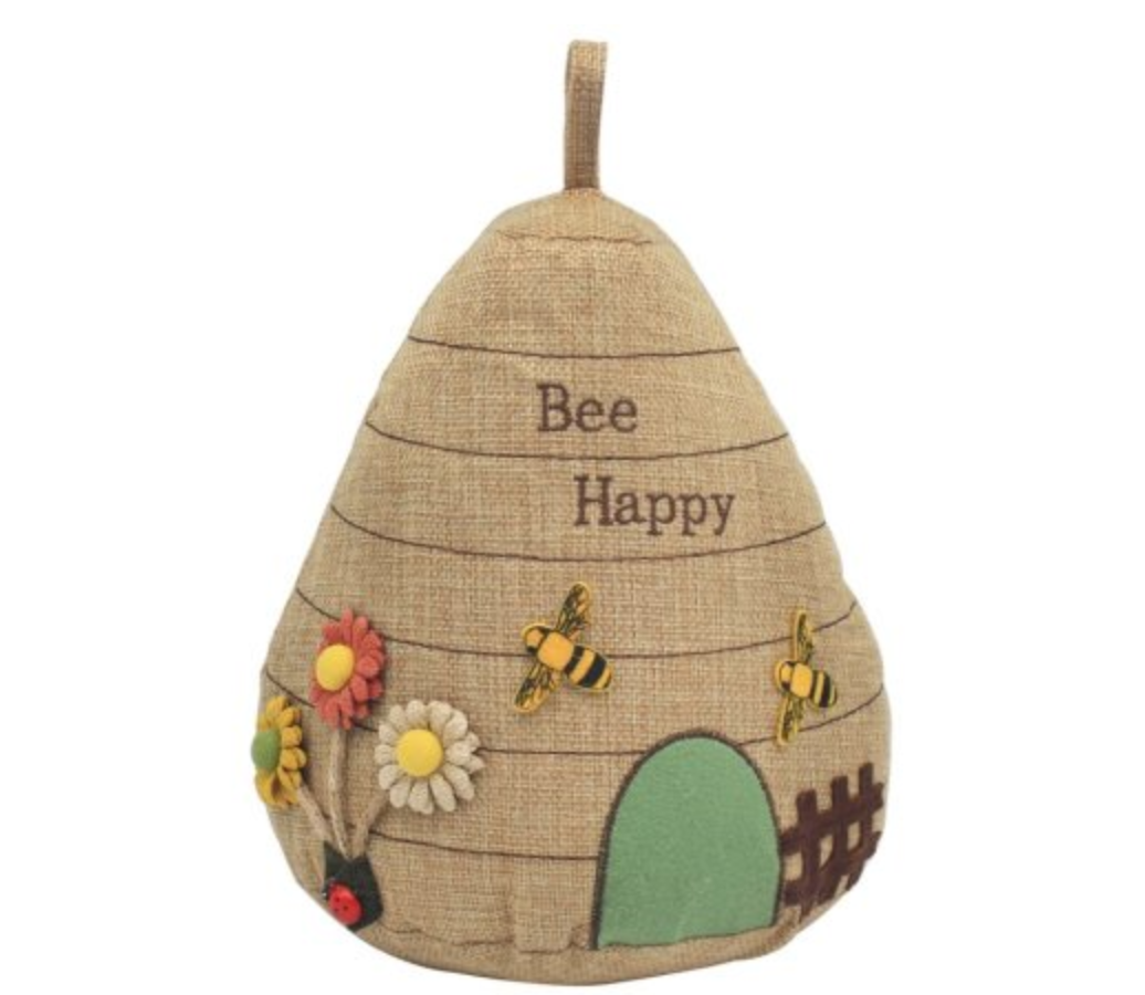 Bee Happy Door Stop Brown