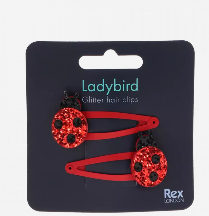 Ladybird Glitter Hair Clips