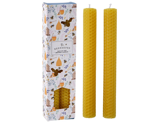 The Beekeeper Pack of 2 Beeswax Candles