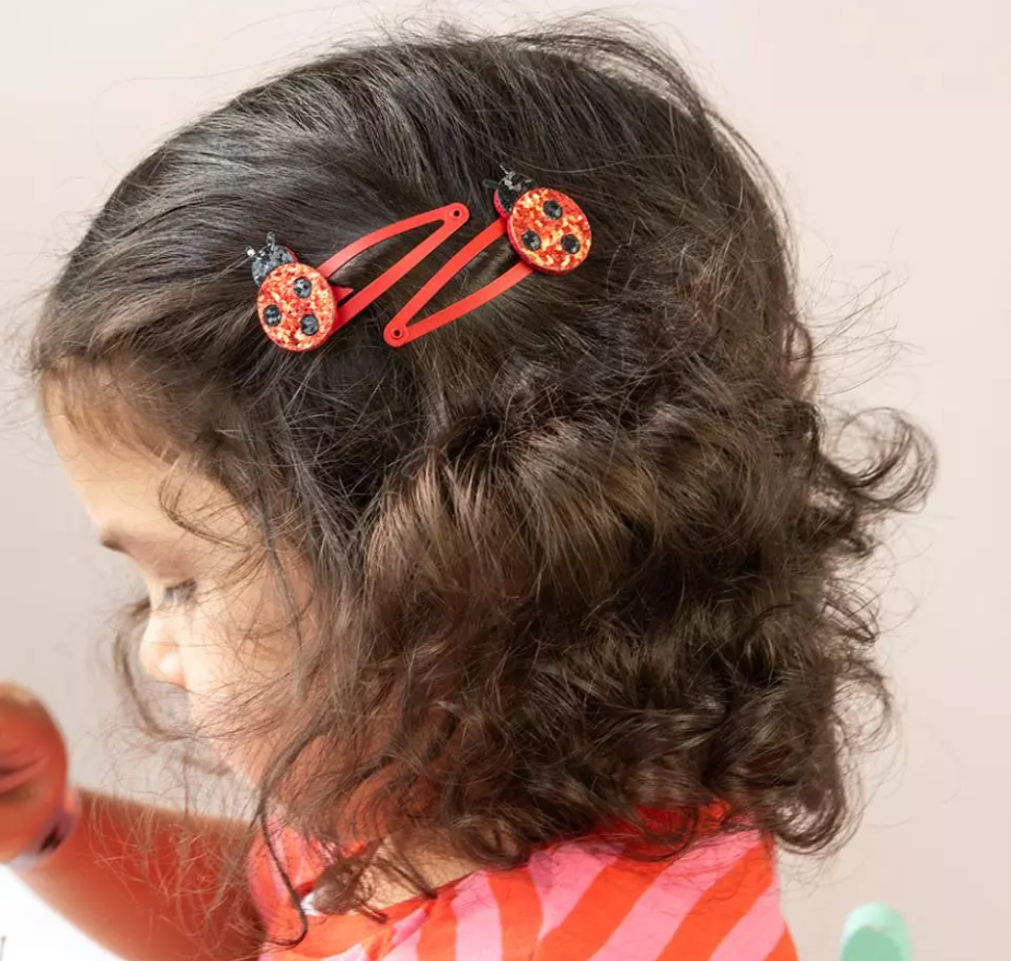 Ladybird Glitter Hair Clips