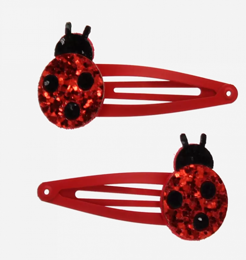 Ladybird Glitter Hair Clips